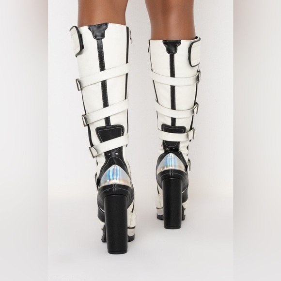 NWOT Azalea Wang Stargazer Chunky Boots 7 - Picture 4 of 8